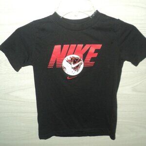 Nike T-Shirt Boy's Size S Black and Red Short Sleeves Cotton Sports Active